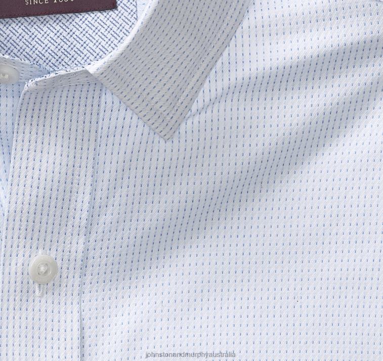 Apparel White Vertical Dash XB6RX614 Johnston & Murphy Men Long-Sleeve Dress Shirt - Image 2