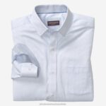 Apparel White Vertical Dash XB6RX614 Johnston & Murphy Men Long-Sleeve Dress Shirt