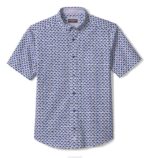 Apparel White Whale XB6RX434 Johnston & Murphy Men Printed Cotton Short-Sleeve Shirt - Image 3