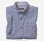 Apparel White Whale XB6RX434 Johnston & Murphy Men Printed Cotton Short-Sleeve Shirt - Image 4