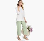 Apparel White XB6RX1304 Johnston & Murphy Women Side-Slit Pullover - Image 2