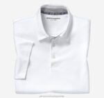 Apparel White XB6RX484 Johnston & Murphy Men Liquid Cotton Polo