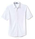 Apparel White XB6RX578 Johnston & Murphy Men Vintage Birdseye Button-Front Shirt - Image 3