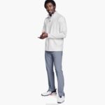 Apparel White XB6RX637 Johnston & Murphy Men XC4 Heathered Performance Quarter-Zip