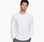 Apparel White XB6RX776 Johnston & Murphy Men Essential Long-Sleeve Tee - Image 2