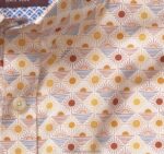 Apparel Yellow Sunrise XB6RX437 Johnston & Murphy Men Printed Cotton Short-Sleeve Shirt - Image 2