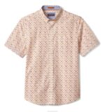 Apparel Yellow Sunrise XB6RX437 Johnston & Murphy Men Printed Cotton Short-Sleeve Shirt - Image 3