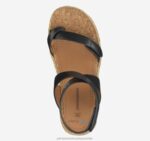Shoes Black Calfskin XB6RX1184 Johnston & Murphy Women Michelle Ankle-Strap Thong Sandal - Image 4