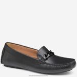 Shoes Black Calfskin XB6RX1216 Johnston & Murphy Women Maggie Chain Moc