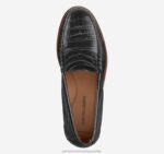 Shoes Black Croc-Embossed Full Grain XB6RX231 Johnston & Murphy Men Halstead Penny - Image 2