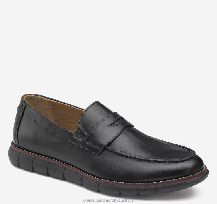 shoes_black_full_grain_black_sole_xb6rx154_johnston_murphy_men_holden_penny.jpg Shoes Black Full Grain/Black Sole XB6RX154 Johnston & Murphy Men Holden Penny - Image 1