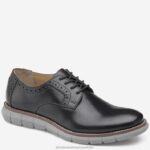 Shoes Black Full Grain/Gray Sole XB6RX1358 Johnston & Murphy Boy Big Kid Holden Plain Toe