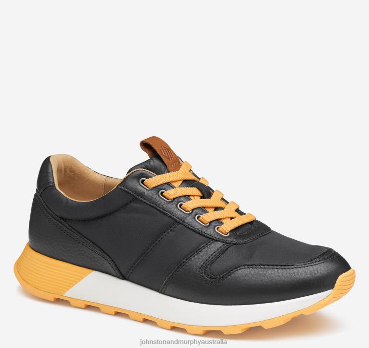 Shoes Black Full Grain/Recycled Polyester XB6RX278 Johnston & Murphy Men Kinnon U-Throat - Image 1