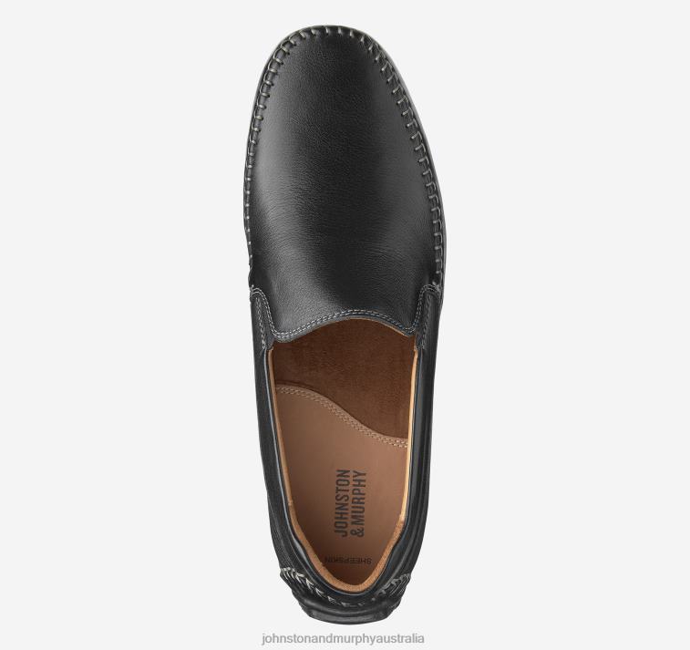 Shoes Black Full Grain XB6RX107 Johnston & Murphy Men Cort Whipstitch Venetian - Image 2