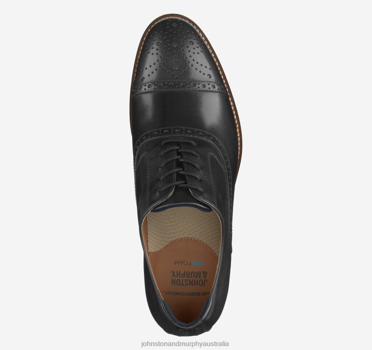 Shoes Black Full Grain XB6RX120 Johnston & Murphy Men Conard 2.0 Cap Toe - Image 2