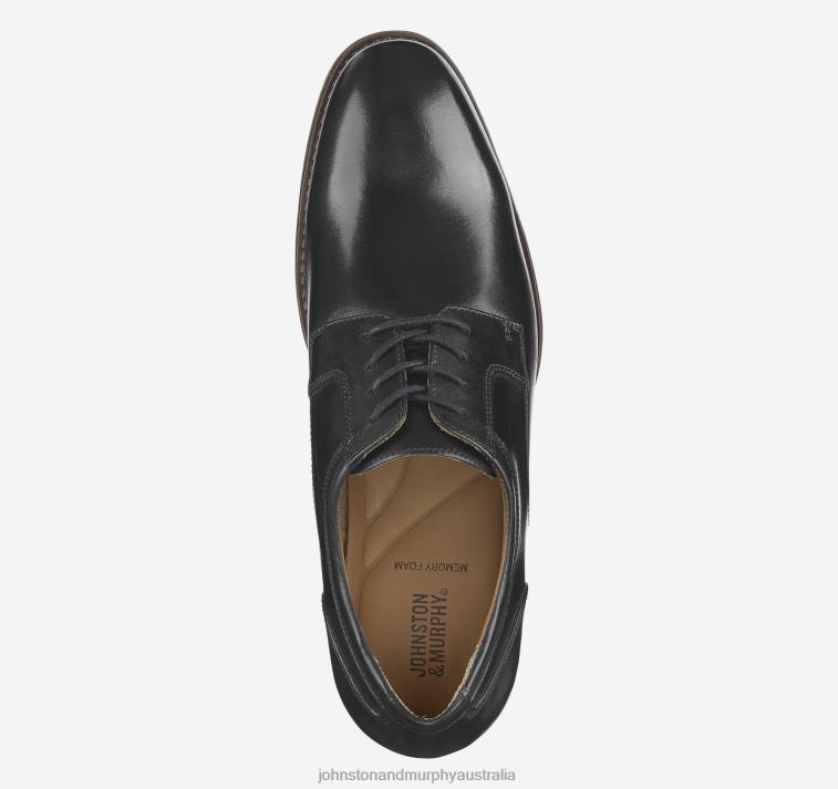 Shoes Black Full Grain XB6RX125 Johnston & Murphy Men Lewis Plain Toe - Image 2