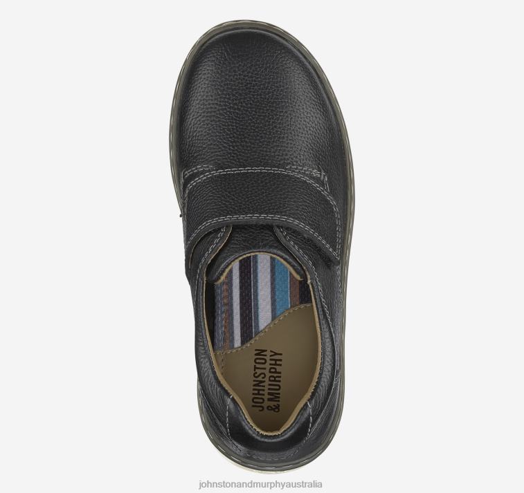 Shoes Black Full Grain XB6RX1318 Johnston & Murphy Boy Little Kid McGuffey Slip-On - Image 2