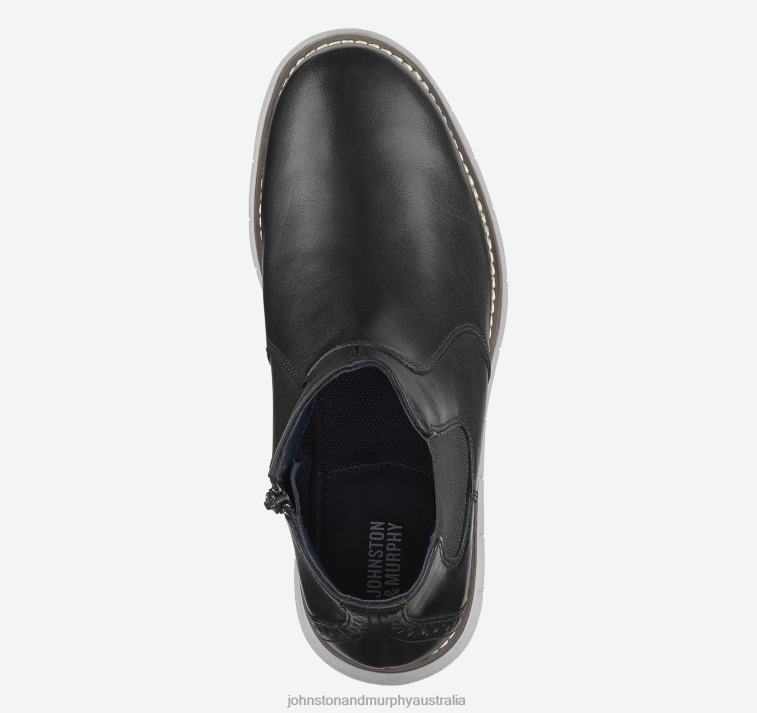 Shoes Black Full Grain XB6RX1325 Johnston & Murphy Boy Big Kid Holden Chelsea Boot - Image 2