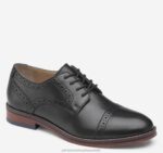 Shoes Black Full Grain XB6RX1355 Johnston & Murphy Boy Little Kid Conard Cap Toe