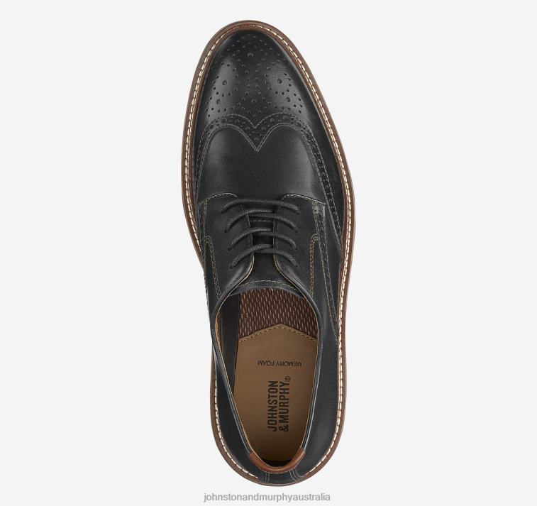 Shoes Black Full Grain XB6RX135 Johnston & Murphy Men Upton Wingtip - Image 2
