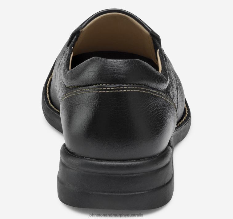 Shoes Black Full Grain XB6RX152 Johnston & Murphy Men Shuler Moc Toe Slip-On - Image 3