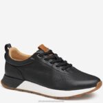 Shoes Black Full Grain XB6RX207 Johnston & Murphy Men Kinnon Perfed Jogger