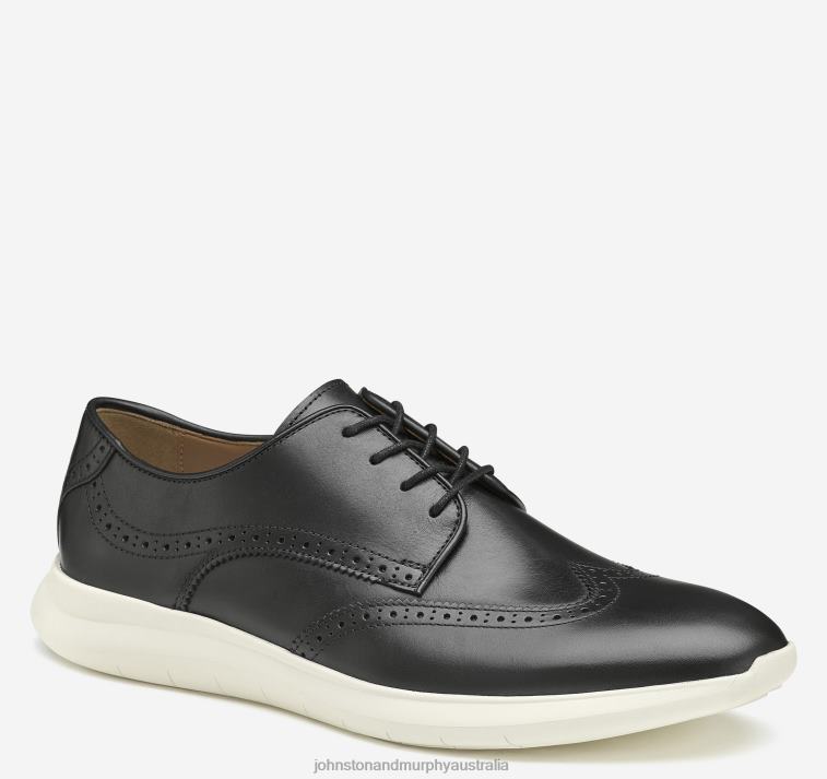 shoes_black_full_grain_xb6rx267_johnston_murphy_men_hennings_wingtip.jpg Shoes Black Full Grain XB6RX267 Johnston & Murphy Men Hennings Wingtip - Image 1