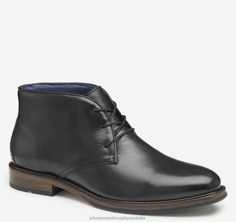 shoes_black_full_grain_xb6rx268_johnston_murphy_men_xc_flex_raleigh_chukka.jpg Shoes Black Full Grain XB6RX268 Johnston & Murphy Men XC Flex Raleigh Chukka - Image 1
