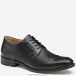 Shoes Black Full Grain XB6RX281 Johnston & Murphy Men Lewis Embossed Wingtip