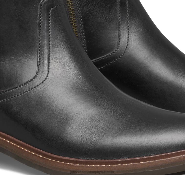 Shoes Black Full Grain XB6RX289 Johnston & Murphy Men Welch Zip Boot - Image 5