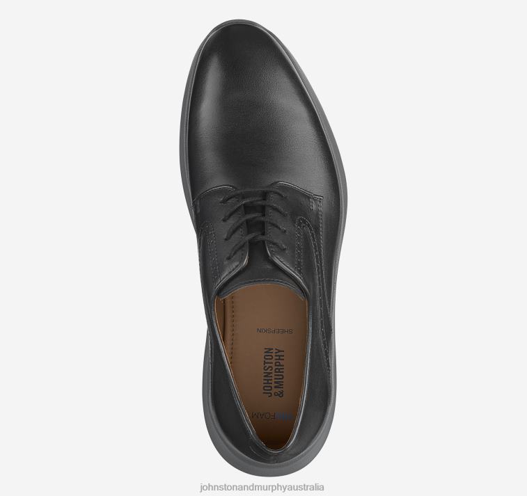 Shoes Black Full Grain XB6RX300 Johnston & Murphy Men Hennings Plain Toe - Image 2