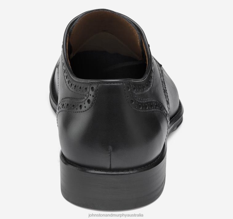 Shoes Black Full Grain XB6RX325 Johnston & Murphy Men Henrick Plain Toe - Image 3