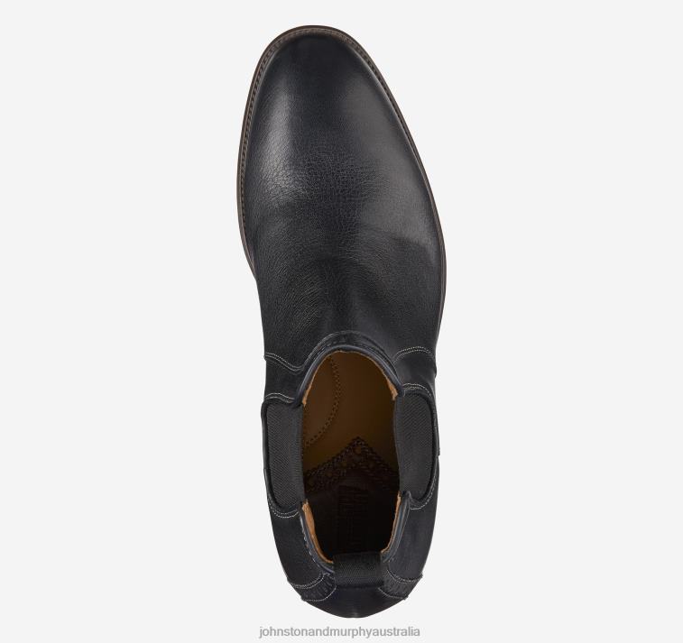 Shoes Black Full Grain XB6RX346 Johnston & Murphy Men Henrick Chelsea Boot - Image 2
