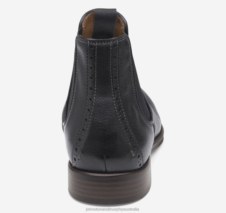 Shoes Black Full Grain XB6RX346 Johnston & Murphy Men Henrick Chelsea Boot - Image 3