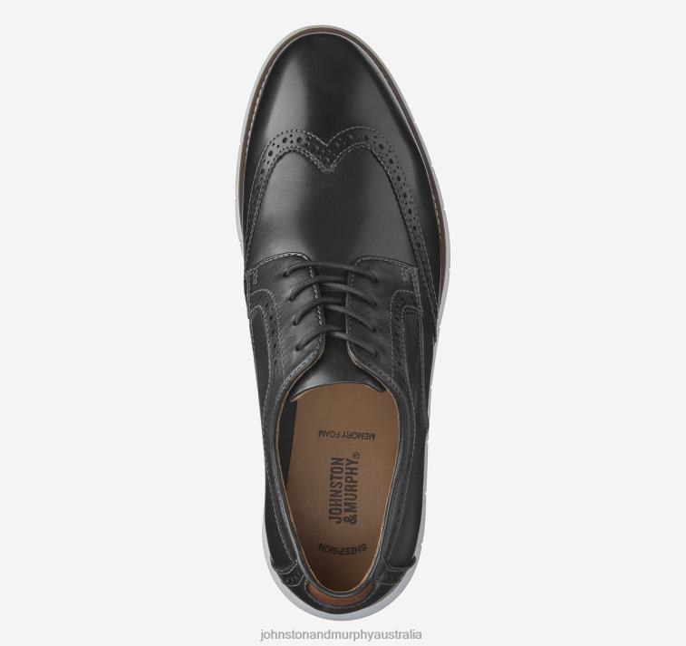 Shoes Black Full Grain XB6RX358 Johnston & Murphy Men Holden Wingtip - Image 2