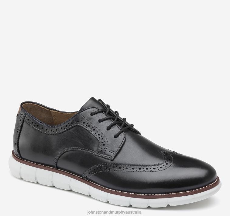 Shoes Black Full Grain XB6RX358 Johnston & Murphy Men Holden Wingtip - Image 1