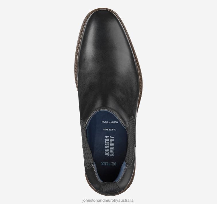 Shoes Black Full Grain XB6RX369 Johnston & Murphy Men XC Flex Raleigh Chelsea - Image 2