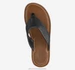 Shoes Black Full Grain XB6RX36 Johnston & Murphy Men Norris Laser-Weave Thong - Image 2