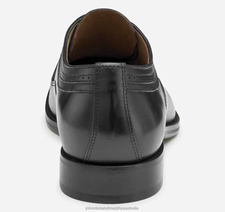 Shoes Black Full Grain XB6RX56 Johnston & Murphy Men Danridge Cap Toe - Image 3
