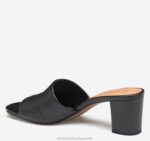 Shoes Black Glove Leather XB6RX1189 Johnston & Murphy Women Evelyn Slide - Image 2
