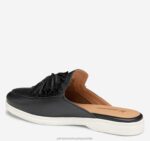 Shoes Black Glove Leather XB6RX1209 Johnston & Murphy Women Darlene Fringed Mule - Image 2