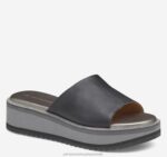 Shoes Black Glove Leather XB6RX1227 Johnston & Murphy Women Grace Slide