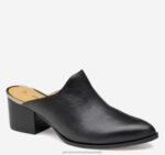Shoes Black Italian Calfskin XB6RX1239 Johnston & Murphy Women Trista Mule