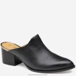 Shoes Black Italian Calfskin XB6RX1239 Johnston & Murphy Women Trista Mule