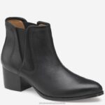 Shoes Black Italian Calfskin XB6RX1254 Johnston & Murphy Women Trista Chelsea