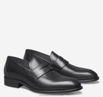 Shoes Black Italian Calfskin XB6RX232 Johnston & Murphy Men Ellsworth Penny