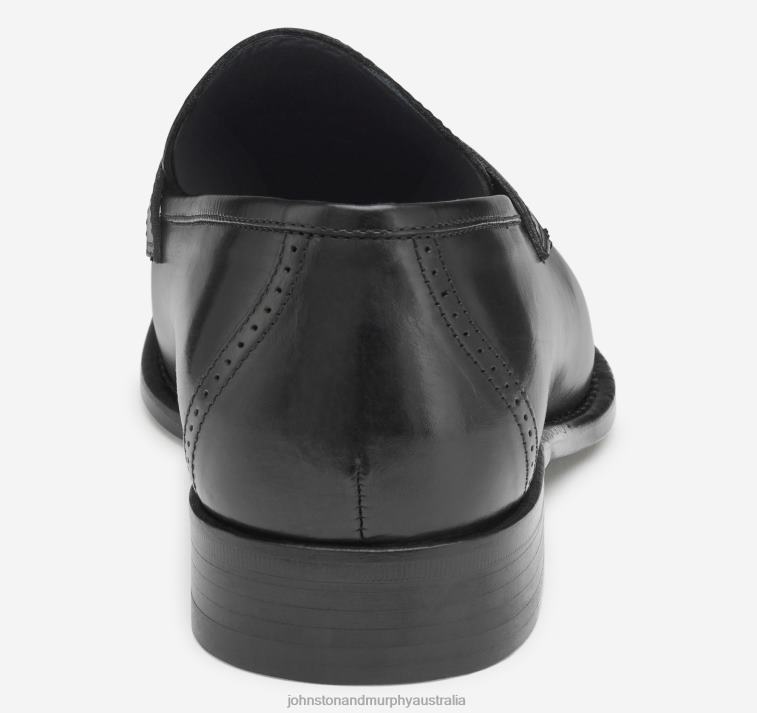 Shoes Black Italian Calfskin XB6RX232 Johnston & Murphy Men Ellsworth Penny - Image 3