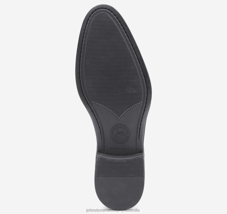 Shoes Black Italian Calfskin XB6RX234 Johnston & Murphy Men Flynch Cap Toe - Image 4