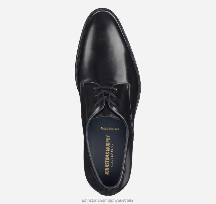 Shoes Black Italian Calfskin XB6RX249 Johnston & Murphy Men Flynch Plain Toe - Image 2
