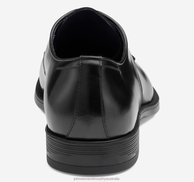 Shoes Black Italian Calfskin XB6RX249 Johnston & Murphy Men Flynch Plain Toe - Image 3